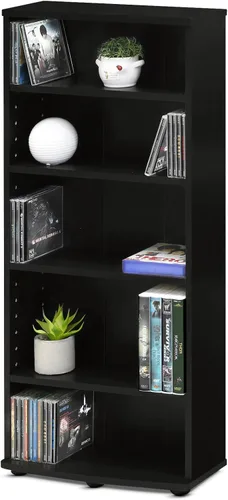 Miniatura 19 de FURINNO JAYA Torre de almacenamiento multimedia de 6 niveles, Espresso