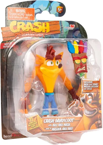 Miniatura 3 de BANDAI Crash Bandicoot Figuras de acción con máscara Juguete de 4.3 in con máscara y accesorios de soporte Figuras coleccionables como mercancía
