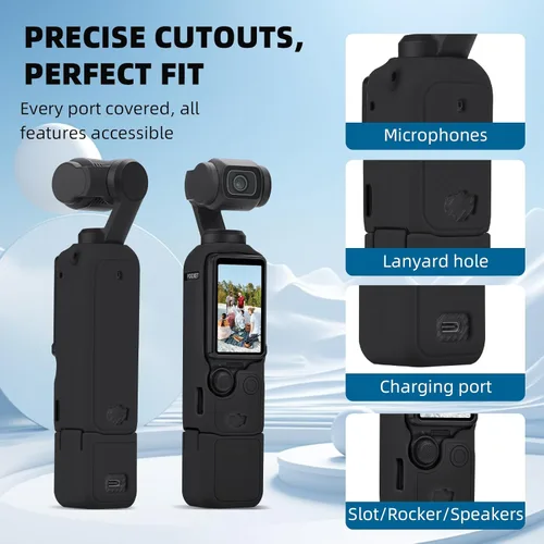 Miniatura 4 de BRDRC Xtra Muse - Funda de silicona para bolsillo 3, protector de lente, resistente a los arañazos, compatible con accesorios DJI OSMO Pocket 3/Xtra