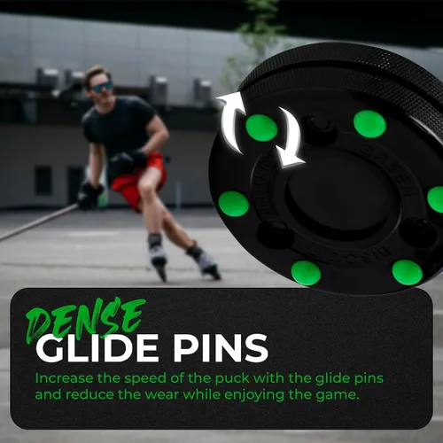 Miniatura 3 de Green Biscuit Disco de hockey sobre ruedas oficial de la NHL Off Ice Hockey Street Puck para un mejor manejo y paso del palo, práctica al aire libre