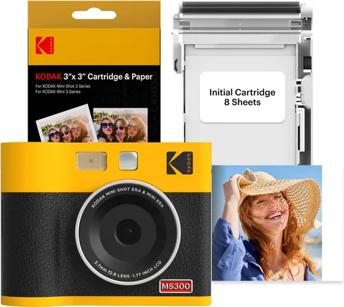 Miniatura 15 de KODAK Mini Shot 2 ERA 4PASS - Cámara instantánea y impresora fotográfica 2 en 1 (Amarillo, Cámara + 8 hojas iniciales + 60 hojas)