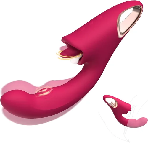 Juguetes sexuales vibradores de juguete rosa para mujeres, juguetes para adultos, vibradores, juguete sexual con 9 modos de lamer y aletear, 9