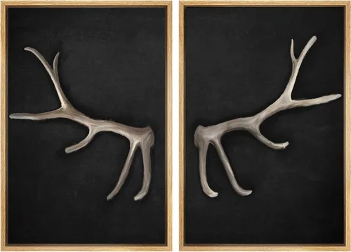 Miniatura 19 de MUDECOR Impresión en Lienzo Enmarcado Arte de Pared Anillos de Árbol de Madera de Roble Ilustración de la Naturaleza Arte Moderno Decorativo