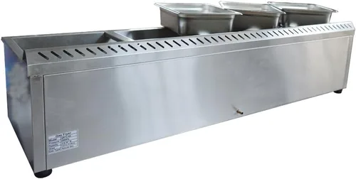 Miniatura 7 de INTBUYING Calentador de sopa de alimentos de propano comercial Bain-Marie Buffet Calentador de alimentos de comedor Buffet Calentador de vapor 110V