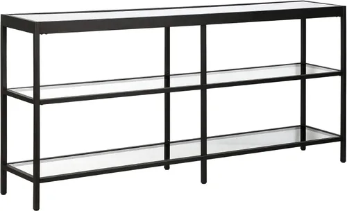 Miniatura 14 de Henn&Hart Mesa de centro rectangular rectangular de 45 pulgadas de ancho en bronce ennegrecido, mesas de centro rectangulares modernas para sala