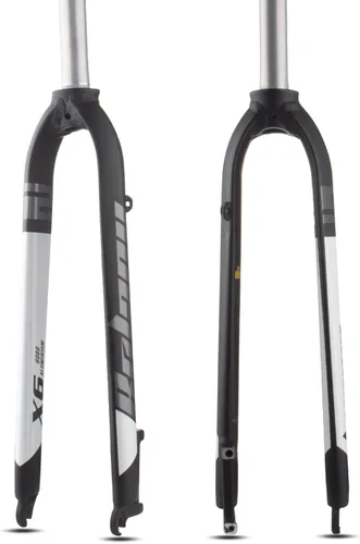 Miniatura 12 de BOLANY Horquillas de suspensión rígidas para bicicleta, 1-1/8 pulgadas, dirección recta sin rosca, universal 26/27.5/29 pulgadas, freno de disco