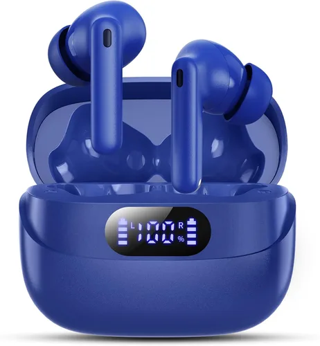 Miniatura 10 de Auriculares inalámbricos, 42H de tiempo de reproducción, auriculares Bluetooth 5.3, auriculares con cancelación de ruido de llamada estéreo HiFi