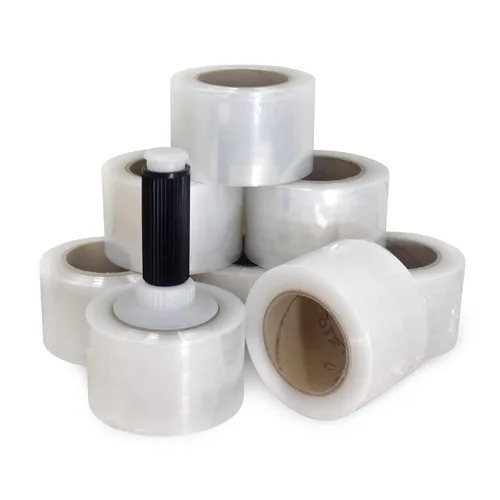Miniatura 8 de IDL Packaging Mini rollo elástico de 3 pulgadas, 700 pies, calibre 120 (paquete de 2) con un mango de plástico incluido – Envoltura de plástico