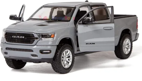 Miniatura 4 de All Star Toys Exclusive 2019 1500 Laramie Crew Cab Pickup Truck Cerámica Gris Serie 1:24 Modelo de automóvil fundido a presión por Motormax 79357