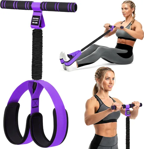 Miniatura 8 de KUTIZE Multifunction Pedal Resistance Band with Handle, Upgraded Exercise Equipment with Soft Foot Pedal for Sit Up & Full-Body Home Gym Workouts