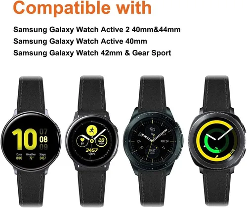 Miniatura 2 de Correas de cuero compatibles con Samsung Galaxy Watch 7 FE 6 5 4 Band 1.575 in 1.732 in, Watch 5 Pro 1.772 in/ 6 4 Classic 1.654 in 1.811 in 1.693