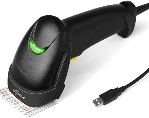 Miniatura 2 de Escáner de código de barras USB de mano con cable 1D lector de códigos de barras con cable USB para supermercado, tienda de conveniencia, almacén