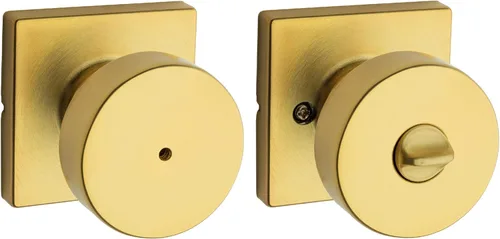 Miniatura 23 de Kwikset Pismo Manija de privacidad para puerta, para interiores, con cerradura, sin llave, con protección Microban, para baño y dormitorio, negro