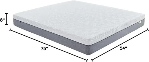 Miniatura 2 de Novilla Colchón de tamaño matrimonial, colchón de espuma viscoelástica de gel de 8 pulgadas para aliviar la presión, apoyo mejorado y comodidad