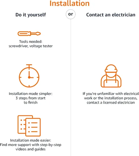 Miniatura 3 de Amazon Basics - Interruptor inteligente de 3 vías, funciona solo con Alexa, Wi-Fi de 2.4 GHz, no requiere concentrador, color blanco