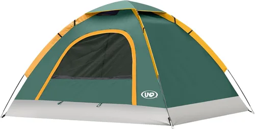 UNP Tienda de campaña de cúpula de 6 personas para 4 estaciones, fácil de montar para acampar y senderismo, ligera y portátil, verde