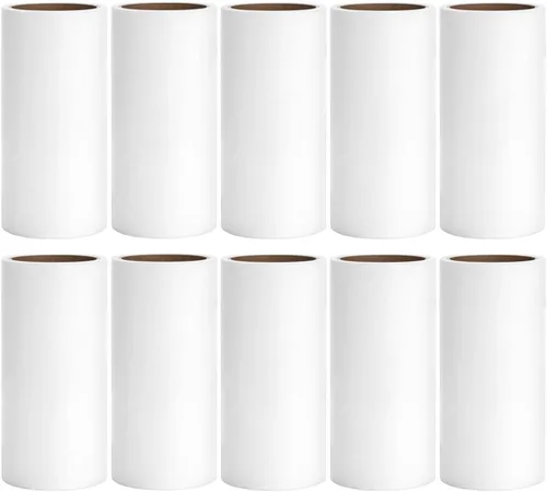 Recambios de rodillo de pelusa de 4 pulgadas, 10 rollos en total, 600 hojas de repuesto extra adhesivas para quitar pelusas, compatibles con