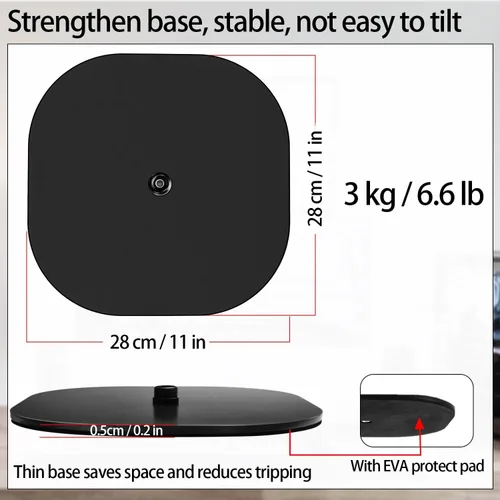 Miniatura 6 de Soporte para micrófono, cuello de cisne, para cantar, altura ajustable de 36 a 66 pulgadas, con base resistente para Samson Q2U Fifine AM8 Blue Yeti