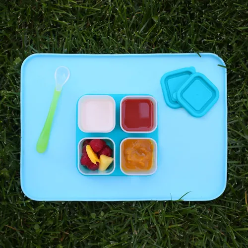 Miniatura 4 de green sprouts Cubos irrompibles de comida fresca para bebés (2 onzas/4 unidades) Almacena, lleva y sirve comida casera para bebés. La tapa Agua