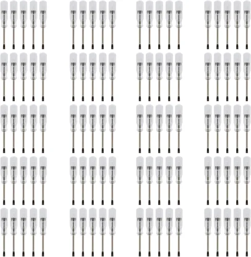 Miniatura 7 de 100 piezas de destornilladores ranurados planos de mini tamaño de 45mm x 2mm 2.0mm para reparación de gafas, celulares, HDD, cámara, laptop Azul