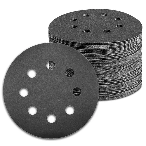Miniatura 30 de 2 almohadillas de repuesto para lijadora de 5 pulgadas, 8 agujeros de gancho y bucle con 3 orificios para tornillos para lijadora orbital aleatoria