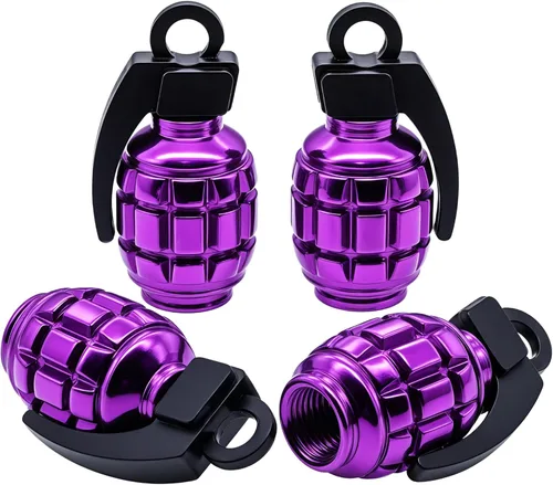 Miniatura 17 de 6 tapas de válvula de neumático, cubiertas universales de válvula de neumático de aleación de aluminio para automóviles, camiones, SUV, Rojo
