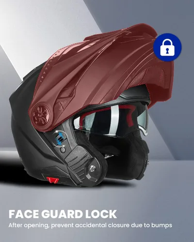 Miniatura 4 de ILM - Casco modular de cara completa para motocicleta, ATV, tres en uno, para moto de nieve, con visera antiniebla Pinlock, para hombres y mujeres