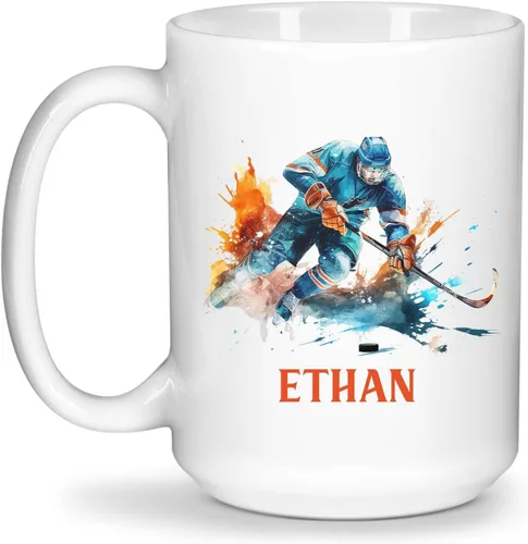 Miniatura 17 de Tazas personalizadas de gran fútbol americano, Personalizado elegir nombre taza de café de fútbol americano, Taza de té de fútbol personalizado