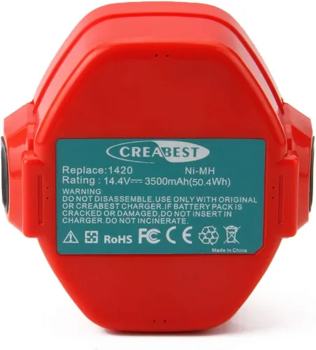 Miniatura 6 de CREABEST Paquete de 2 baterías de 3.5Ah Ni-MH 14.4V compatibles con 1434 1420 1422 1433 PA14 1435 1435F 192600-1 193985-8 192699 193157-5 193158-3