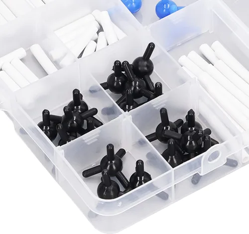 Miniatura 9 de Kit de modelo molecular de química, color vibrante fácil de desmontar Modelo de estructura molecular PP educativo interesante para la clase