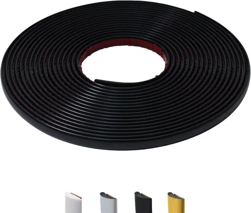 Miniatura 16 de Moldura de pared para despegar y pegar de 26.2 pies, moldura flexible en forma de D, color dorado mate para salpicaduras, espejos, paredes, ventanas