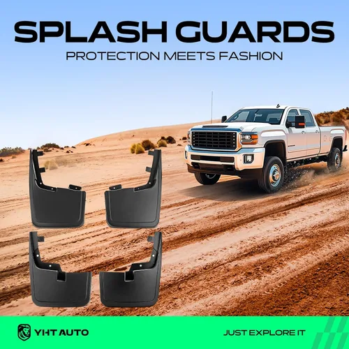 Miniatura 2 de YHTAUTO Juego de 4 protectores contra salpicaduras de barro de repuesto para Ford F-150 2015-2020 Pickup, sin guardabarros de fábrica, delantero