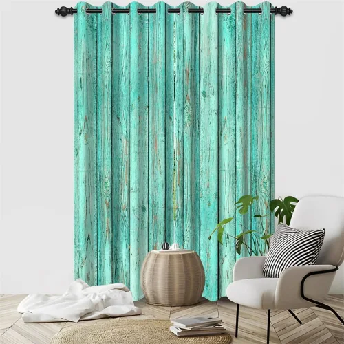 Miniatura 31 de Cortinas rústicas para ventana de puerta de granero, puerta de madera gris, puerta de garaje, tratamiento de ventana para sala de estar, dormitorio