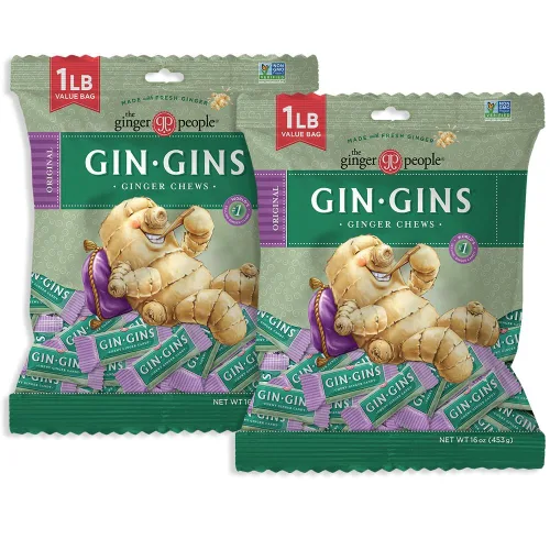Miniatura 19 de The Ginger People Gin Gins Ginger Gummies - Gomitas dulces de jengibre, antináuseas, 1lb Bolsa
