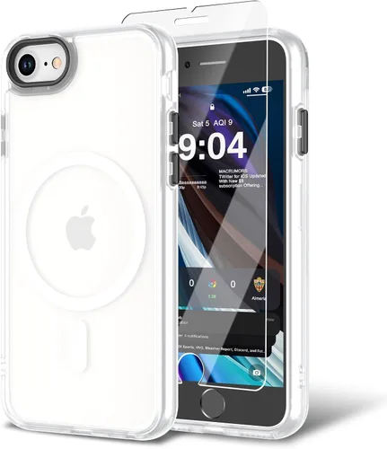 Miniatura 83 de Funda para iPhone 11 con protector de pantalla, compatible con MagSafe, ultra delgada, translúcida, mate, a prueba de golpes, color negro
