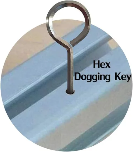 Miniatura 5 de Llave hexagonal estándar de 1/8 pulgadas con bucle completo, llave Allen para dispositivos de salida de pánico, metal sólido, 10 paquetes