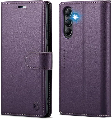 Miniatura 9 de FLIPALM Funda tipo cartera para Samsung Galaxy A14 5G con bloqueo RFID, soporte para tarjeta de crédito, de piel sintética, función atril, funda