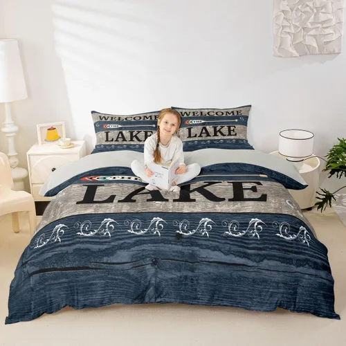 Miniatura 44 de Erosebridal Funda de edredón de ancla náutica, juego de ropa de cama con brújula oceánica, tamaño individual para niños, adolescentes, adultos