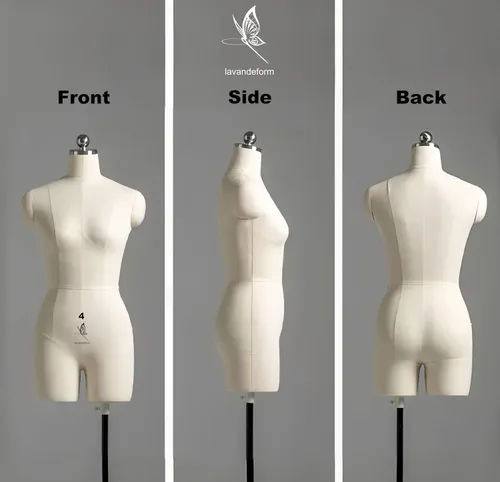 Miniatura 4 de Maniquí de costura para mujer, talla 4, forma de vestido profesional para diseño de sastre y exhibición, cuerpo de espuma para alfileres, torso