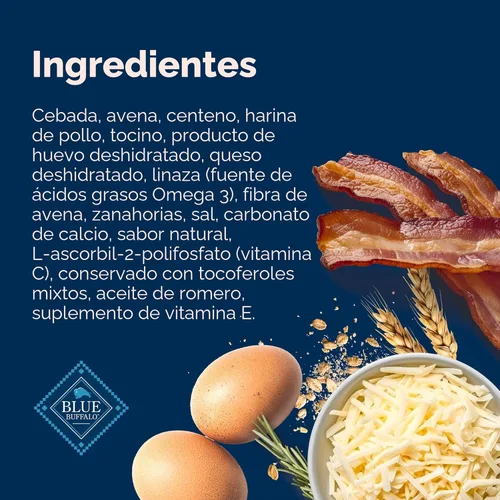 Miniatura 5 de Blue Buffalo Health Bars - Galletas crujientes de tocino, huevo y queso para perros, horneadas al horno con tocino real e ingredientes naturales