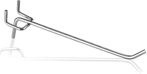 Miniatura 3 de Jiozermi 50 ganchos para tablero de clavijas de 6 pulgadas, ganchos de clavija resistentes, ganchos de metal para estantes de 1/4 pulgadas y 1/8