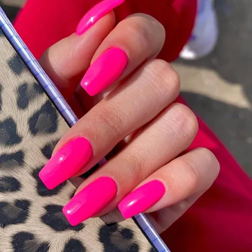 Miniatura 32 de KQueenest Uñas postizas largas a presión con diseño de ojo de gato, cuadradas, medianas, color rojo oscuro con purpurina, ataúd, uñas acrílicas a