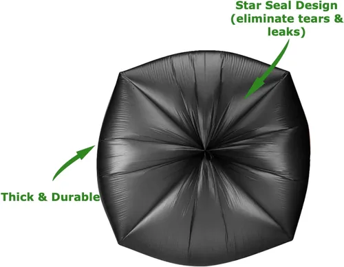Miniatura 2 de Bolsas de basura negras pequeñas de 2 a 4 galones (440 bolsas), bolsas de basura de plástico, bolsas de basura de 2 galones, 3 galones y 4 galones