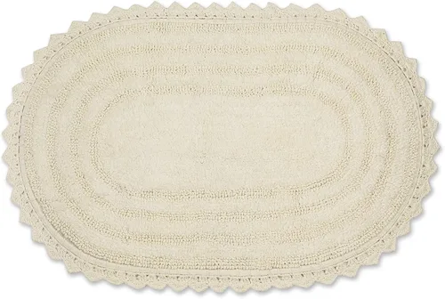 Miniatura 25 de DII Crochet Collection - Tapete de baño reversible, redondo, 27.5 pulgadas de diámetro, color azul camafeo Azul Cameo