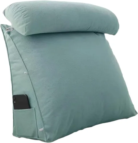 Miniatura 9 de Almohada triangular de cuña para cama, cojín de apoyo para respaldo de cabecero, almohada de lectura para espalda, cuello y pierna, almohada de Rosa