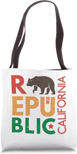 Bear California Republic State Flag Animal Lover Hombres Mujeres Tote Bag