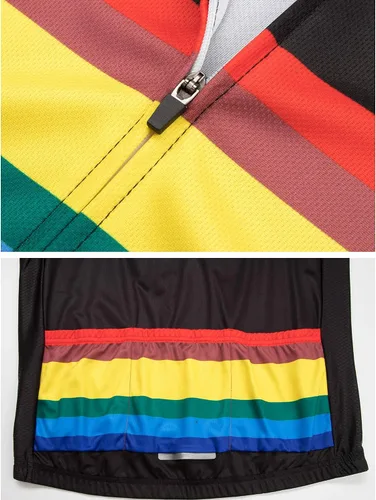 Miniatura 2 de Jersey de ciclismo transpirable con cremallera completa cómodo conjunto de jersey de ciclismo para hombre para montar al aire libre