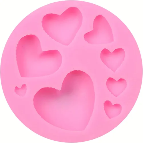 Miniatura 3 de 2 moldes de resina en forma de corazón de diferentes tamaños para decoración de galletas, joyas, pasteles, chocolate, pasteles, gelatina, pudín