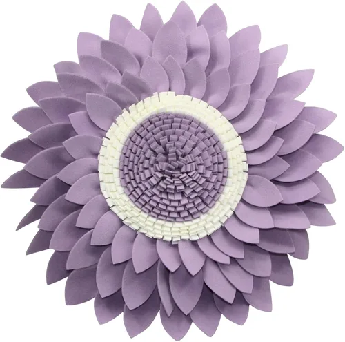 Miniatura 13 de Almohada de flores – Almohadas decorativas de girasol – Almohada redonda de margaritas de flores 3D – Almohada redonda de acento de girasol – Soleado