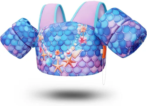 Miniatura 8 de Chaleco de natación para niños pequeños, chaleco salvavidas de 30 a 50 libras, chaleco salvavidas aprobado por la Guardia Costera de Estados Unidos